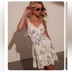 Crissa Floral Cutout Mini Dress